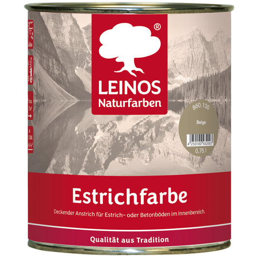 Estrichfarbe 860 | 2,5 Liter | für innen | Schutz & Farbgebung für offenporige Estrich- & Betonflächen | abriebfest, wasserabweisend, speichel- & schweißecht |  Beige