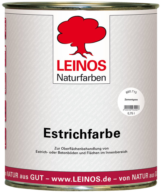 LEINOS 860 Estrichfarbe für Innen, 0,75l, Zementgrau