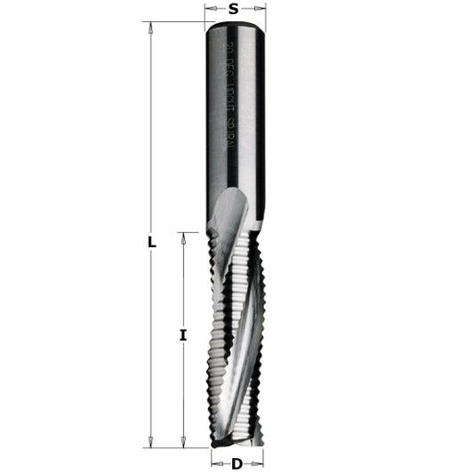 Vollhartmetall Schruppfräser 20x60x120mm mit positiv spiralgenuteten Schneiden Z3 Linkslauf