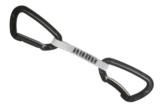 STUBAI Rock Clip 3.0 Express-Set | leichtes Kletterset mit ANTISLIDE-Schlinge 100 mm | Karabiner eloxiert, Bruchlast 24/8/8 kN | Clip-Unterstützung & höhere Sicherheit beim Sport- und Alpinklettern