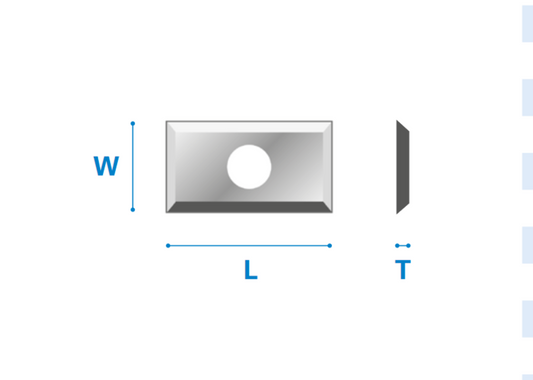 Wendeplatte - 19,5x10x1,5mm T04F 10 St.