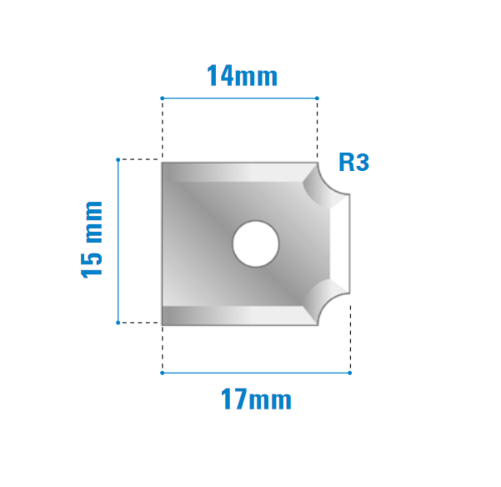 Wendemesser mit Konkavem Radius Set Vollhartmetall Art. 170