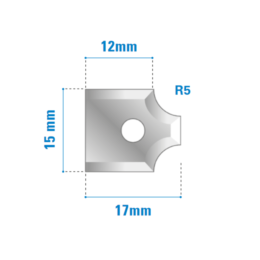 Wendemesser mit Konkavem Radius Set Vollhartmetall Art. 170