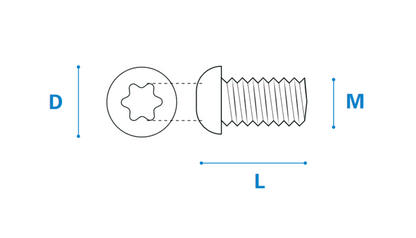 Rundkopfschraube TORX®15, verschiedene Größe