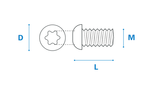 Rundkopfschraube TORX®15, verschiedene Größe