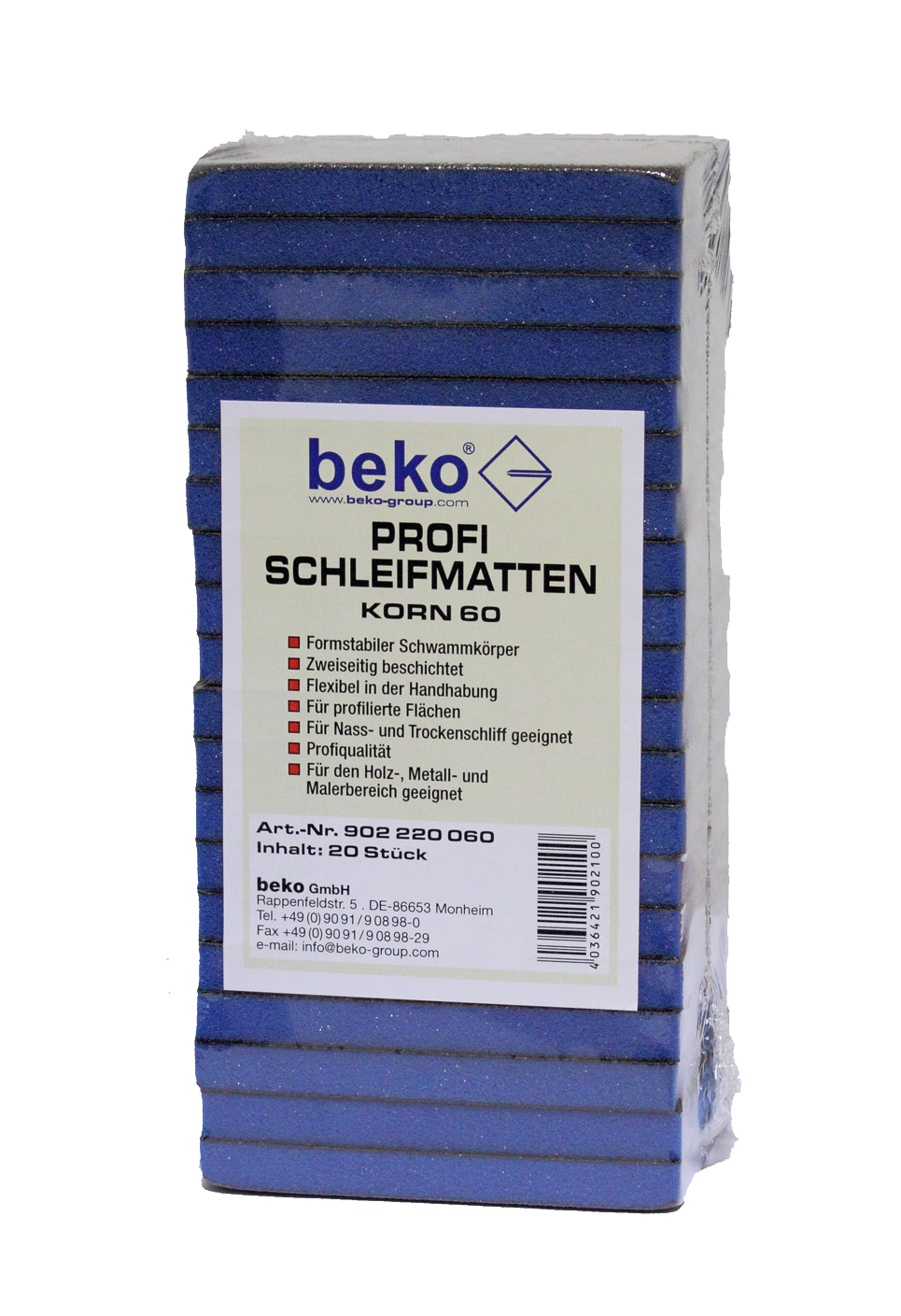Profi-Schleifmatte 20er-Set, Korn 60