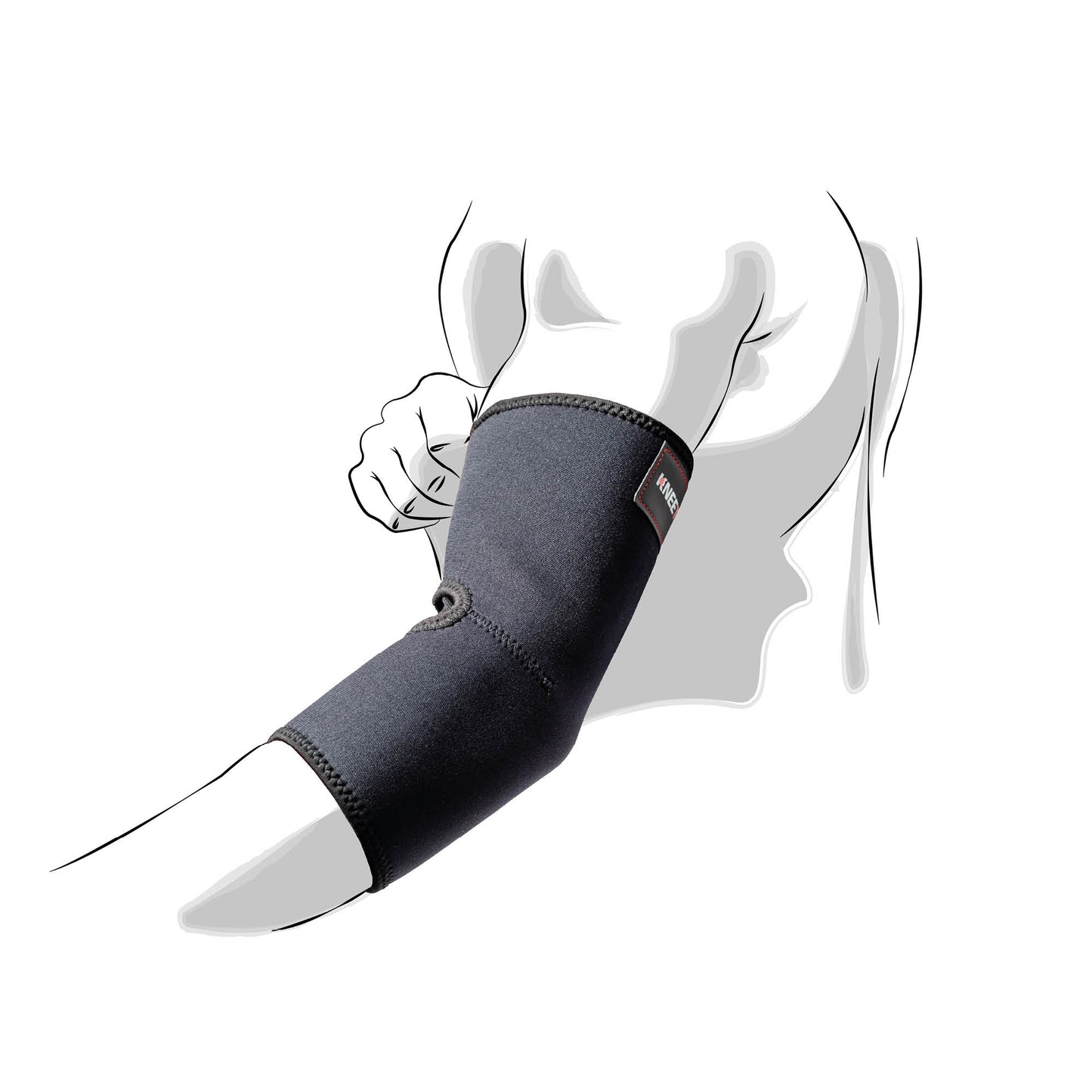 KNEETEK Ellbogenbandage L | Ellenbogenstütze |  Orthopädische Ellenbogenbandage | Kompressionsbandage für den Ellenbogen | Sportbandage | Wärme, Halt, Kompression und Führung für das Gelenk