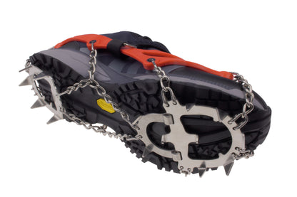 STUBAI Grödel für Wander-Schuhe | MOUNT TRACK orange, Größe L  Antirutsch-Schuhkrallen aus Edelstahl für Winter, Rutschfeste Spikes für Schuhe, Wandern, Schnee, Outdoor