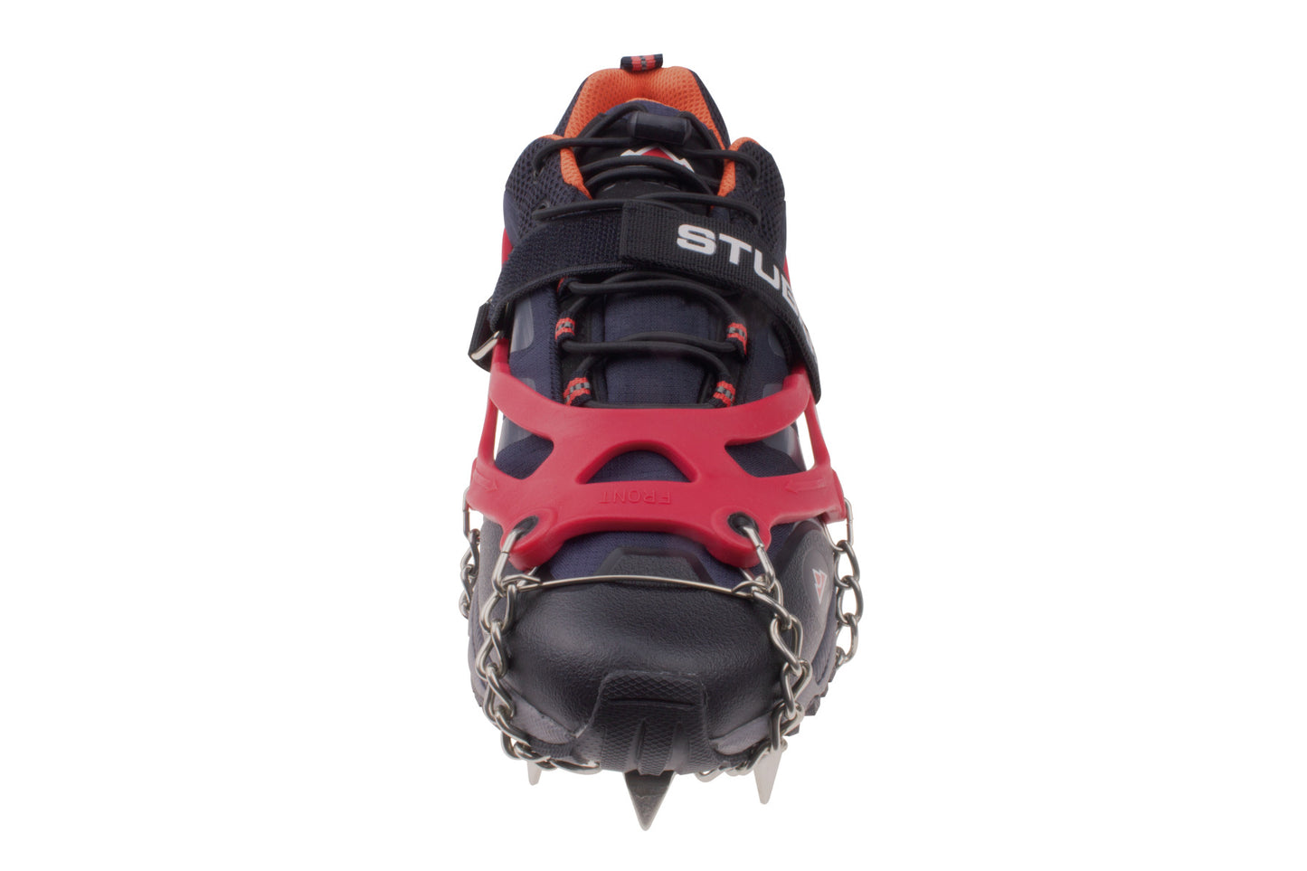 STUBAI Grödel für Wander-Schuhe | MOUNT TRACK rot, Größe XL, Antirutsch-Schuhkrallen aus Edelstahl für Winter, Rutschfeste Spikes für Schuhe, Wandern, Schnee, Outdoor