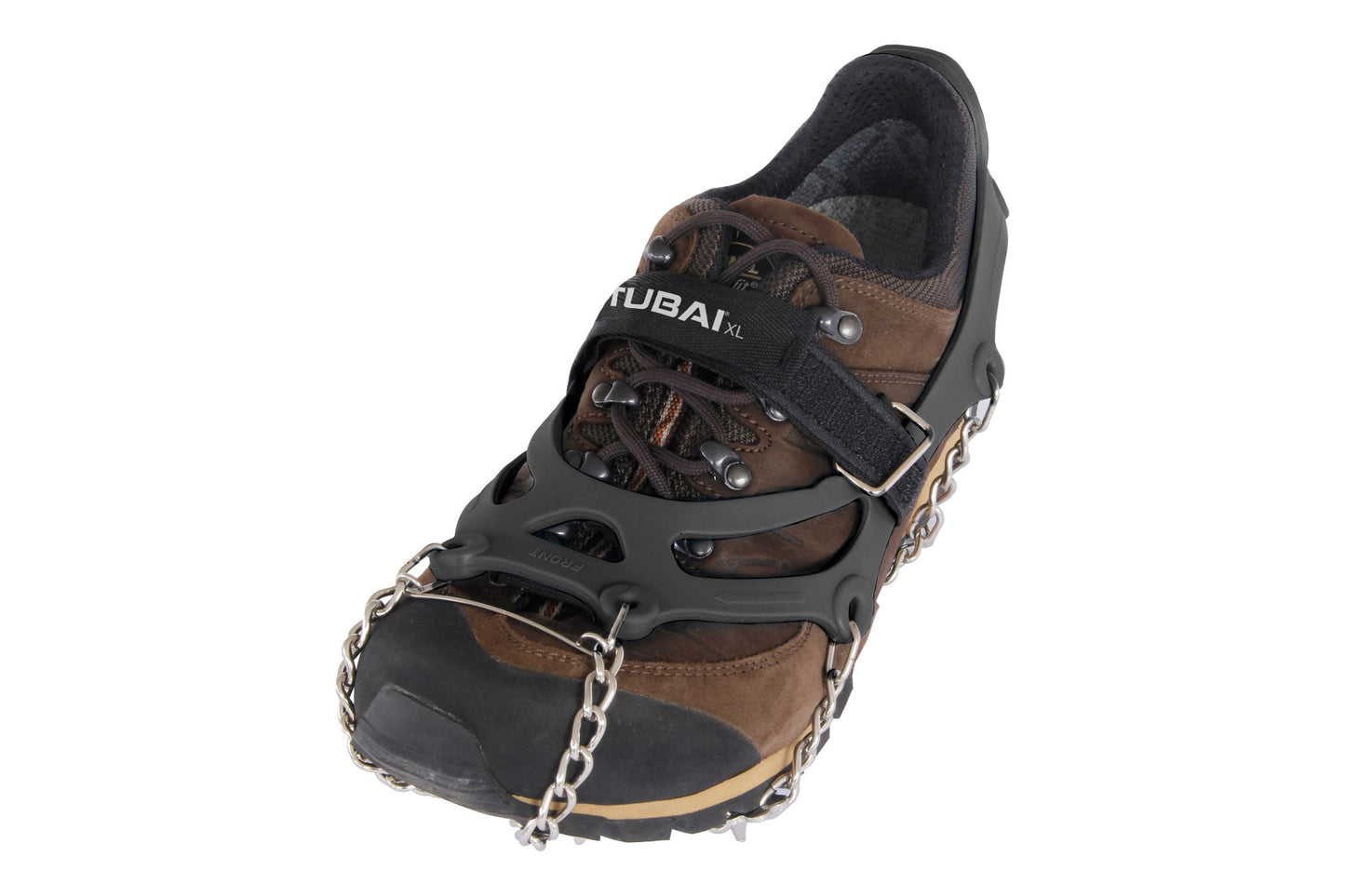 STUBAI Grödel für Wanderschuhe Ice Track | Größe XL | Elastische Antirutsch-Steigeisen aus Edelstahl für Winter | Spikes für Schuhe, Wandern, Schnee, Outdoor