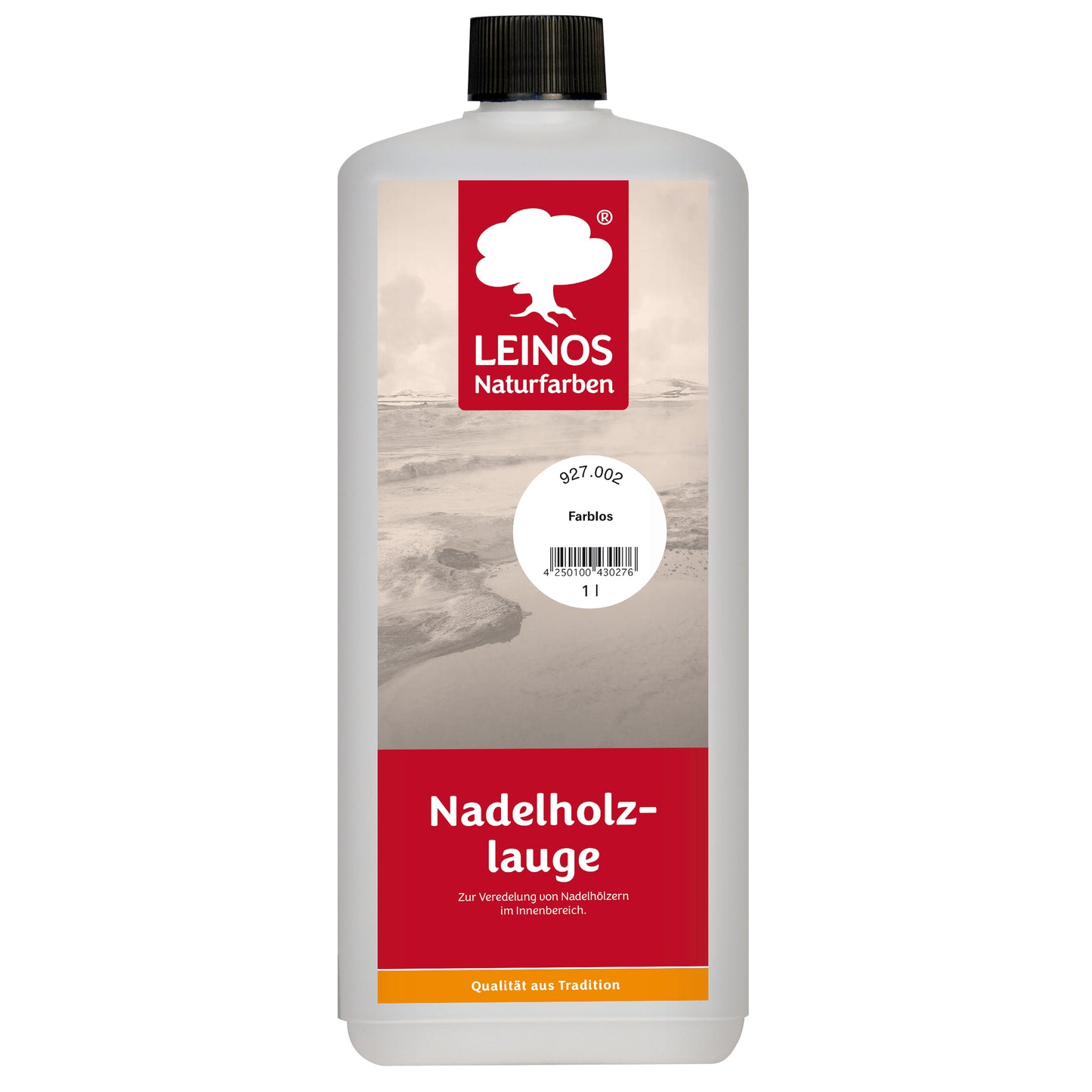LEINOS 927 Nadelholzlauge 1,00 l Farblos | Zur Veredelung von Nadelhölzern im Innenbereich |  für Fußböden, Wände, Decken, Türen, Möbel