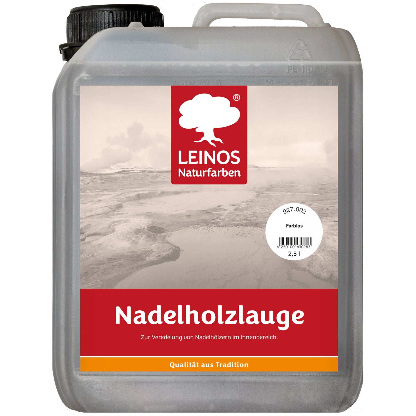 LEINOS 927 Nadelholzlauge 2,5 l Farblos | Zur Veredelung von Nadelhölzern im Innenbereich |  für Fußböden, Wände, Decken, Türen, Möbel