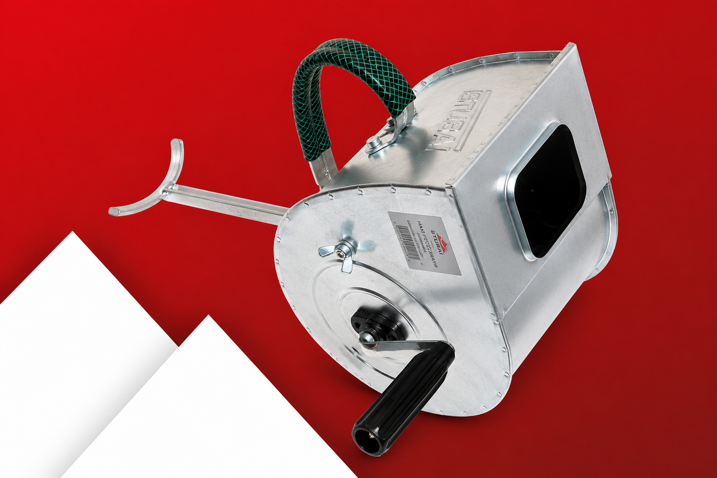 STUBAI Putzwerfer 440350 mit Halter und Armstütze, Handputzwerfer für schnelles Verputzen von Wänden und Decken, robuste Ausführung für Bauprofis, effizientes Auftragen von Putzmaterialien