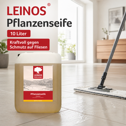 Leinos-Pflanzenseife 930 10 Liter Naturseife  – Rückfettender Universalreiniger aus Pflanzenölen für geölte, gewachste & lackierte Flächen – natürlich, ergiebig & biologisch abbaubar