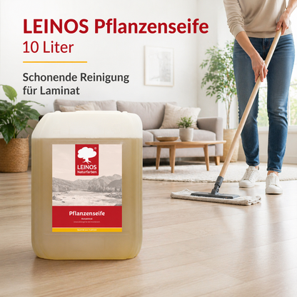 Leinos-Pflanzenseife 930 10 Liter Naturseife  – Rückfettender Universalreiniger aus Pflanzenölen für geölte, gewachste & lackierte Flächen – natürlich, ergiebig & biologisch abbaubar