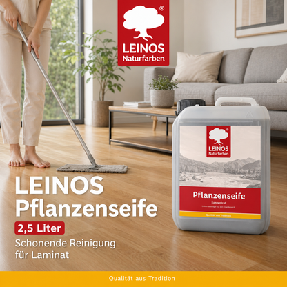 Leinos-Pflanzenseife 930 2,5 Liter Naturseife  – Rückfettender Universalreiniger aus Pflanzenölen für geölte, gewachste & lackierte Flächen – natürlich, ergiebig & biologisch abbaubar