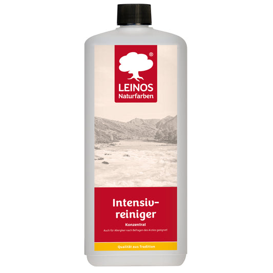 LEINOS Intensivreiniger 1Liter – kraftvoller Holzreiniger für innen & außen – entfernt Schmutz, Algen & Pilze – für Terrassen, Zäune, Stein & Holz – hochkonzentriert & ergiebig