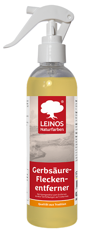 LEINOS Gerbsäureflecken Entferner 946 – 250ml Spezialreiniger für Eichenholz & Edelhölzer – entfernt dunkle Flecken & Verfärbungen durch Gerbsäure – Wasserbasiert, Biologisch Abbaubar & Farblos