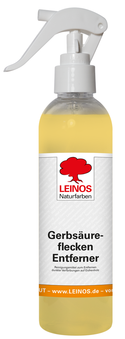 LEINOS Gerbsäureflecken Entferner 946 – 250ml Spezialreiniger für Eichenholz & Edelhölzer – entfernt dunkle Flecken & Verfärbungen durch Gerbsäure – Wasserbasiert, Biologisch Abbaubar & Farblos