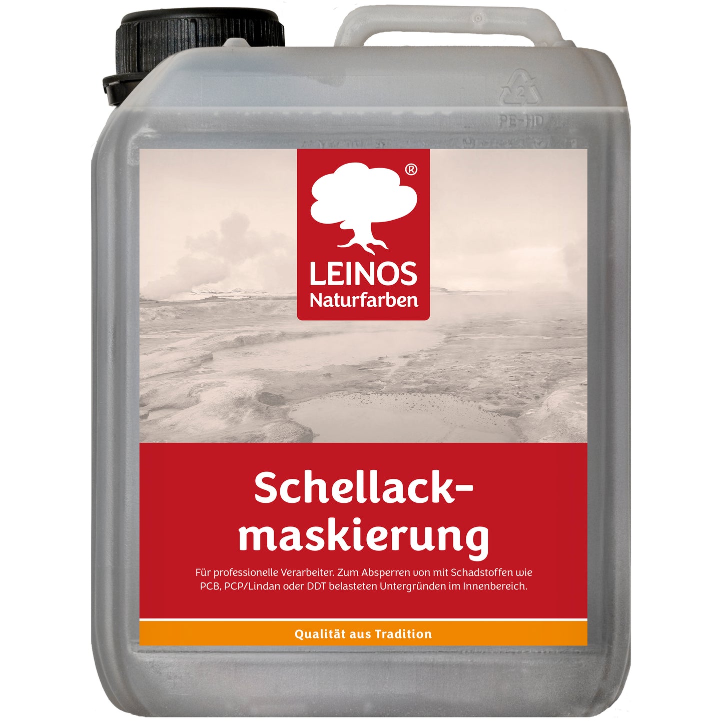 LEINOS 955 Schellackmaskierung 2,50 l | Zum Absperren von mit Schadstoffen wie PCB, PCP/Lindan oder DDT belasteten Untergründen. Nur im Innenbereich
