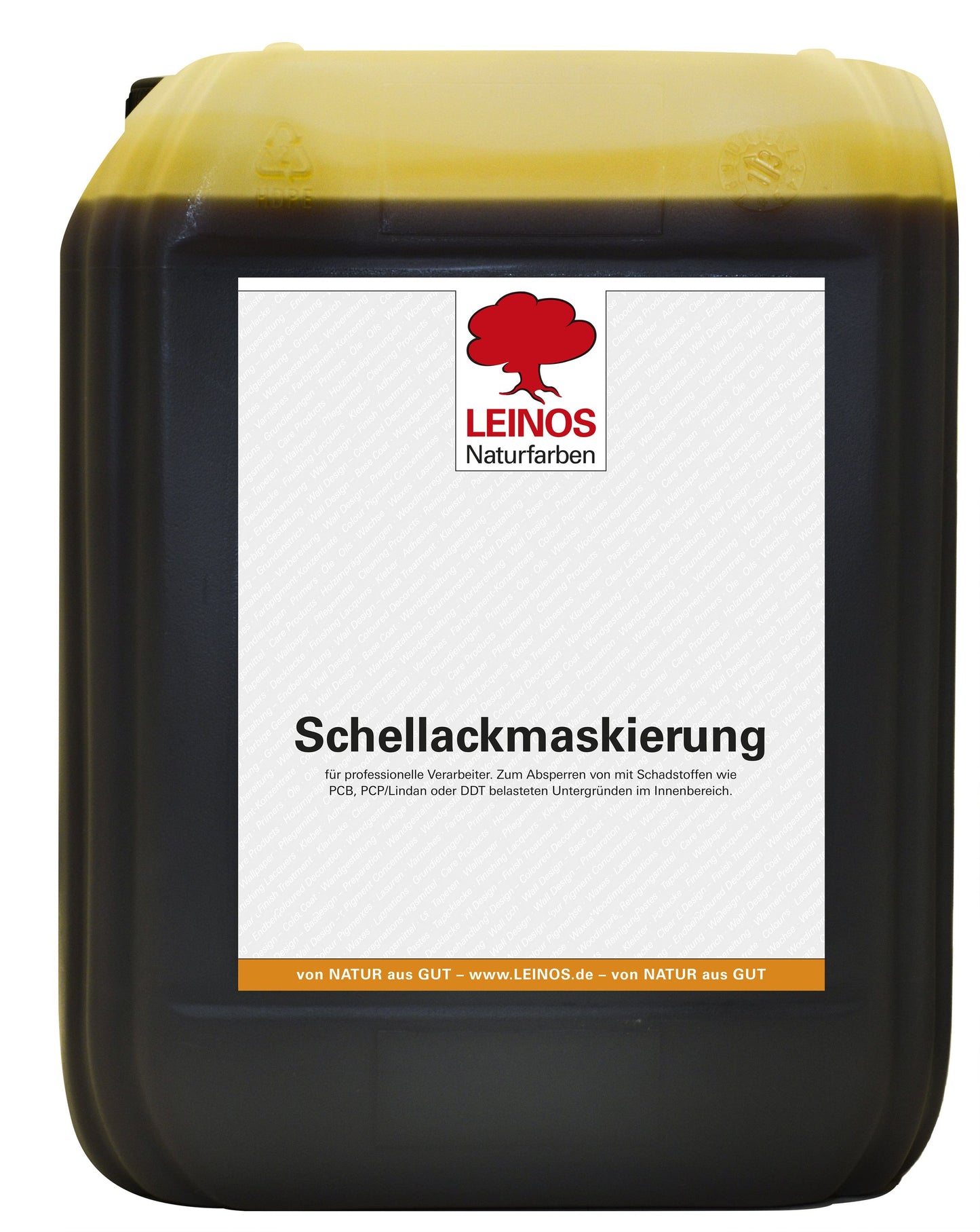 LEINOS 955 Schellackmaskierung 30,0 l | Zum Absperren von mit Schadstoffen wie PCB, PCP/Lindan oder DDT belasteten Untergründen. Nur im Innenbereich