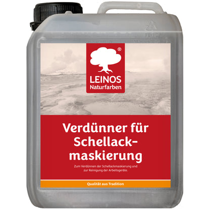 LEINOS 956 Verdünner für Schellackmaskierung 10,0 l – Ethanol zur Verdünnung von Schellack-Maskierung, zur Reinigung von Werkzeugen und Geräten, für professionelle Anwendungen im Innenbereich genutzt.