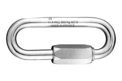 Stubai-Maillon Rapide 35 kN | Schraubkettenglied 74 mm, Öffnung 11 mm, 80 g | EN 12275 & EN 362 zertifiziert | Quick Link für Kletterausrüstung, Fallschirmsport, Sicherungsketten & Arbeitsschutz