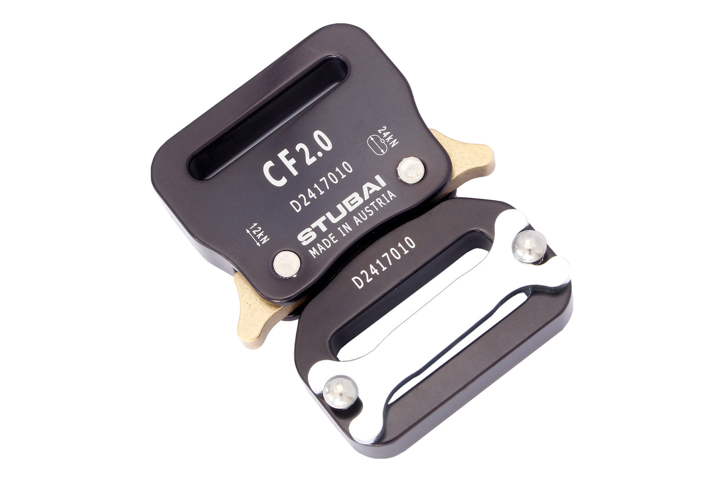 STUBAI Gurtschnalle bis 25 mm | vergütetem Aluminium mit schwarzer Eloxierung | CLICK FIX FLEX 2.0 KLEIN | verhindert Öffnen unter Last | Profiqualität Made in Austria