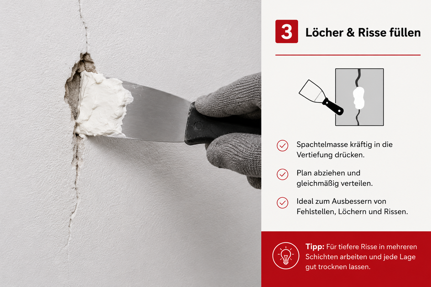 LEINOS Glätt- und Strukturspachtel 684, weiß – Feine Spachtelmasse für Wand & Decke innen, lösemittelfrei, atmungsaktiv, gebrauchsfertig, für Lehmputz, Kalk, Gips, Altanstrich, strukturierbar – 1 kg