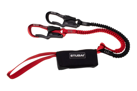 STUBAI Klettersteig-Set Summit Light Xi1 – leichtes Via Ferrata Set mit Karabinern, elastischen Lastarmen & Bandfalldämpfer – Kletterausrüstung für Klettersteige, Bergsport, Outdoor
