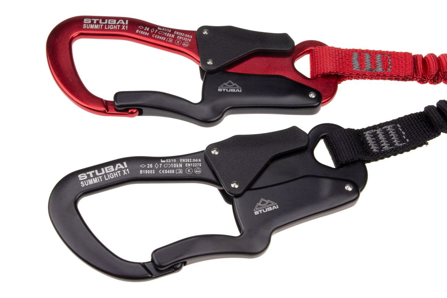 STUBAI Klettersteig-Set Summit Light Xi1 – leichtes Via Ferrata Set mit Karabinern, elastischen Lastarmen & Bandfalldämpfer – Kletterausrüstung für Klettersteige, Bergsport, Outdoor