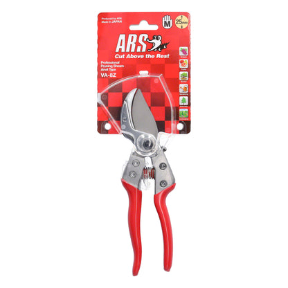 ARS Profi Gartenschere Amboß VA-8Z | Profi-Pflanzenschere für Astdurchmesser bis Ø 25 mm, Kleine Gartenschere perfekt ausbalanciert inkl. Einhandverriegelung