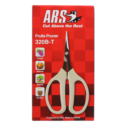 ARS 320BT Schere | Stecklingsschere  | einem unlegierten Hartstahlblatt und einer Länge von 15,5 cm ist sie ideal zum Schneiden von Stecklingen und kleinen Zweigen.