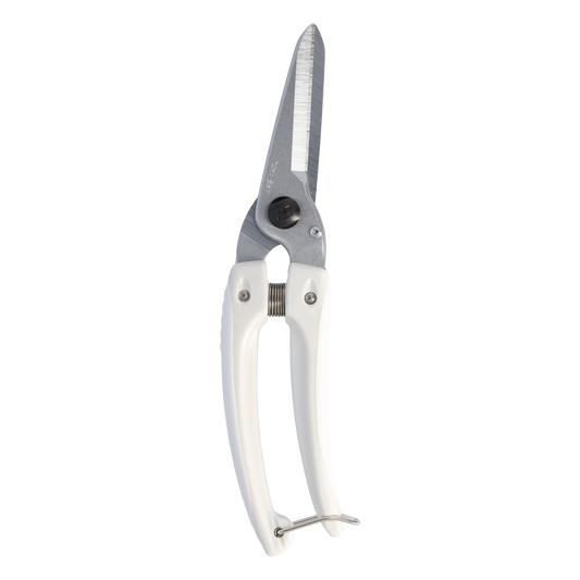Cut360 weiße Universalschere für den Garten sowie für Plastik, Leder, Vinyl, Kabel und Gummi, Kleine Gartenschere, perfekt ausbalanciert