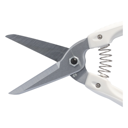 Cut360 weiße Universalschere für den Garten sowie für Plastik, Leder, Vinyl, Kabel und Gummi, Kleine Gartenschere, perfekt ausbalanciert