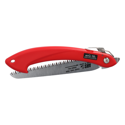 ARS Klappsäge, Japansäge 18 cm Schneide mit gebogenem Griffende, Klapphandsäge G-18L