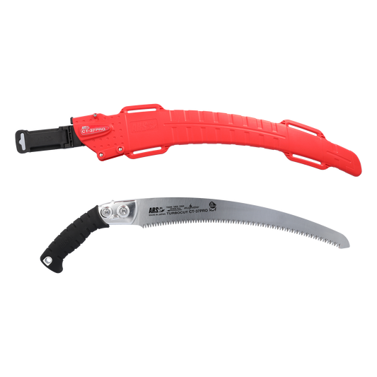 ARS-Handsäge CT-37PRO Zahnweite 4,5mm |  37 cm gebogenes Blatt mit Köcher" |  Gesamtlänge: 600 mm | Gewicht: 335 g | Turbocut