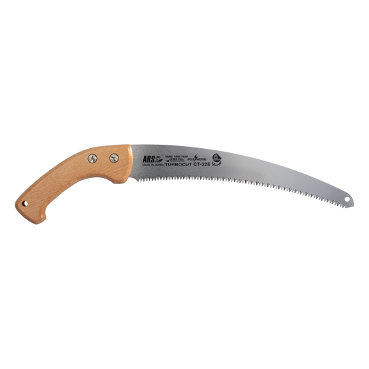 ARS Handsäge Baumpflegesäge CT-32EN-W | Zahnweite 4mm | Blattstärke: 1,2 mm | Buchenholzhakenheft | präzise und saubere Schnitte