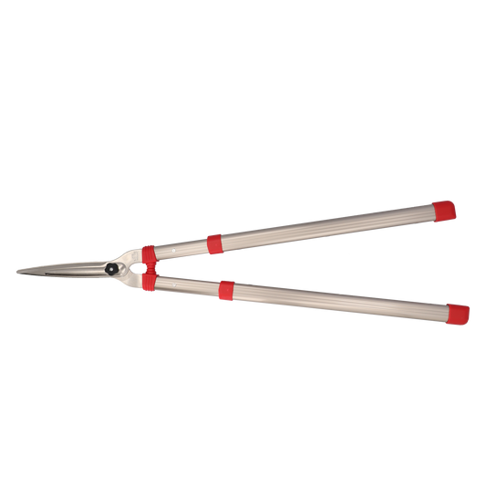 ARS-Hecken-/Hopfen/Weinlaubschere K-900Z, Teleskop (Blattlänge 16 cm, Länge 72 - 105 cm) Superleichte Teleskop-Heckenschere mit Hartstahl-Schermesser