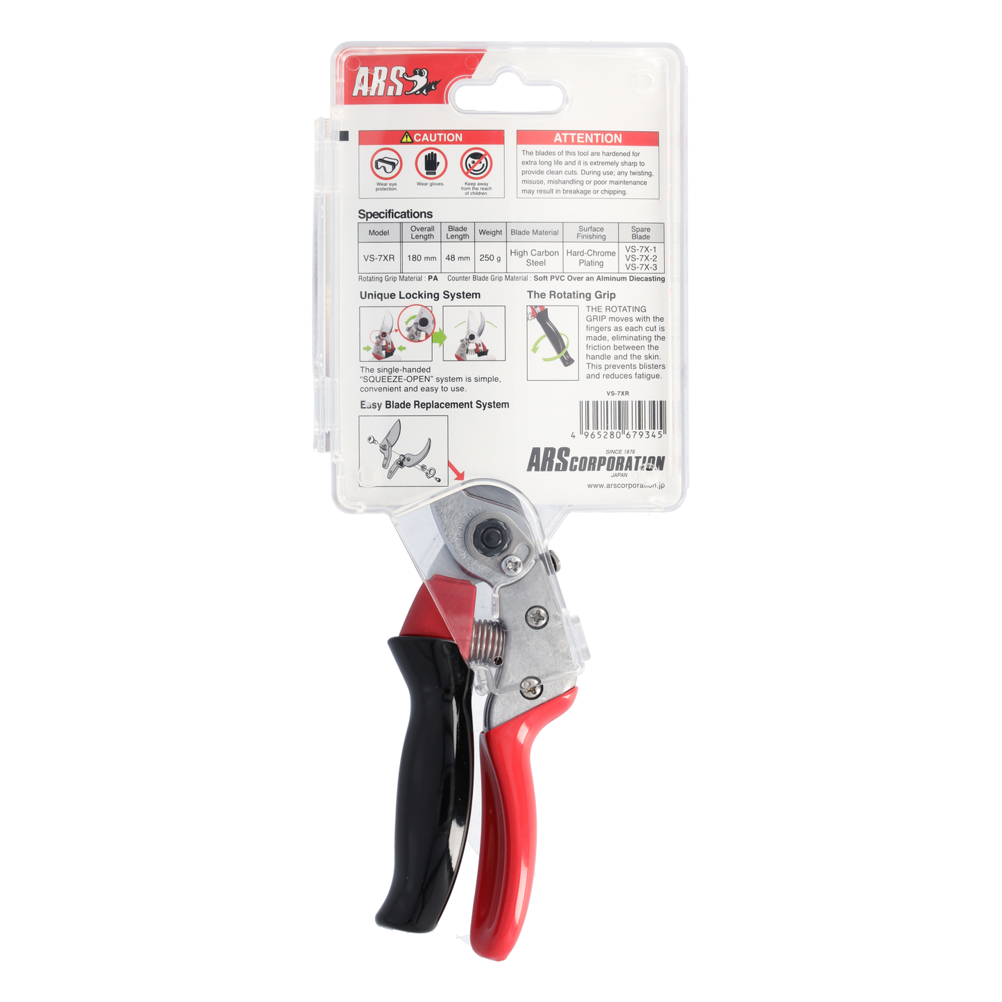ARS Rollgriff Gartenschere VS-7XR