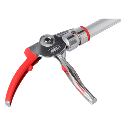 Teich- und Heckenschere mit Teleskoparm | Länge 1,9–3,1 m | Scharfe Klingen & integrierte Greifer | Nur 1,4 kg | Für hohe Hecken, Teichpflege & Obsternte | Ergonomisch & leicht