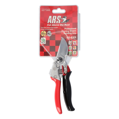 ARS Reben- & Gartenschere VS-8XR mit ergonomischem Rollgriff – Kleine Bypass-Schere für präzise Schnitte bis Ø 22 mm – Profi-Schere für Garten, Reben, Rosen & mehr – Handlich & langlebig