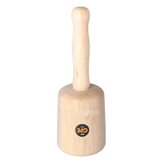 Cut360 Bildhauerklüpfel | Glockenform | 90 mm | Länge: 260 mm | Gewicht: 459 g | Weißbuche gedrechselt | Holzhammer für Schnitzarbeiten | Schnitzhammer & Klopfwerkzeug vereint zum Künstlerwerkzeug