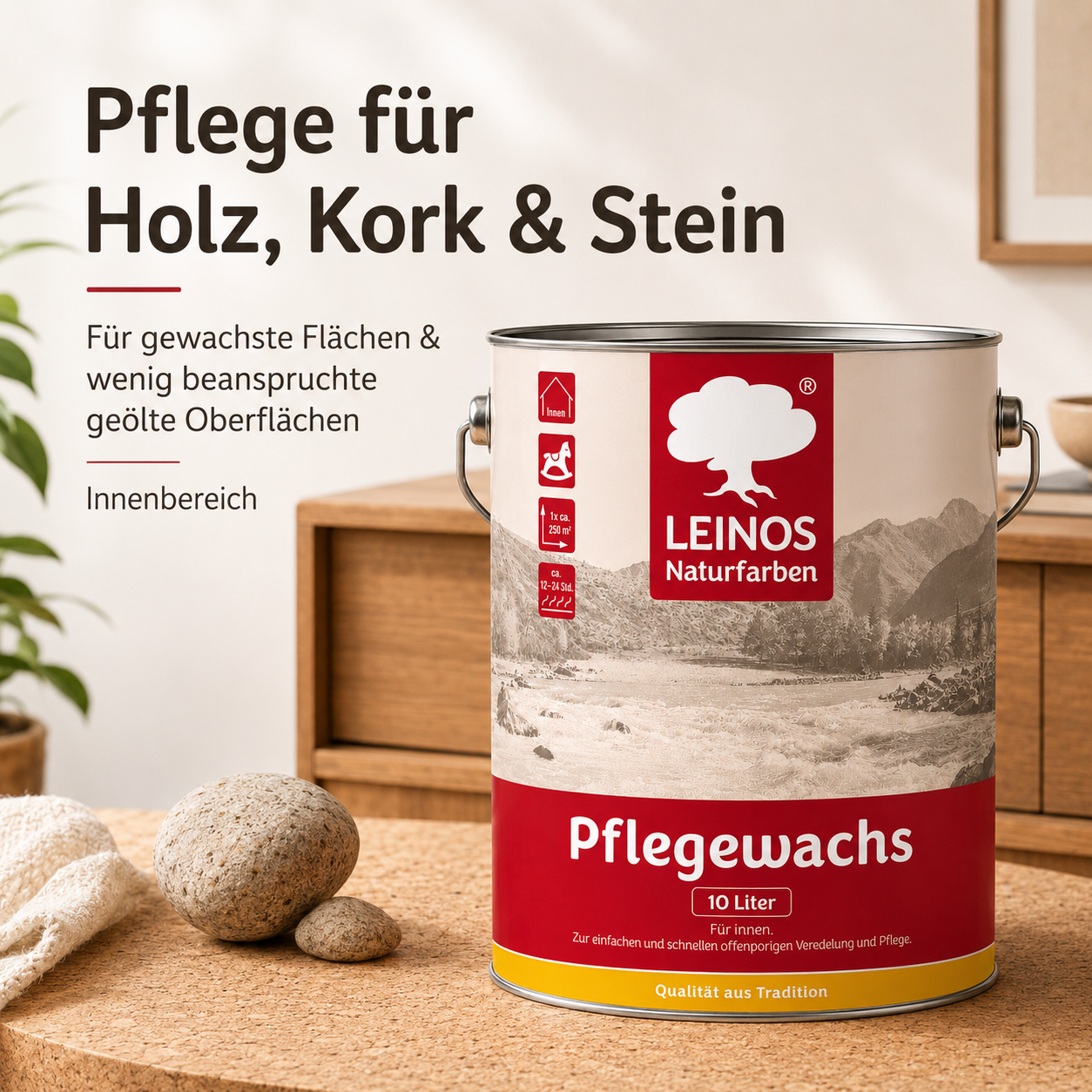 LEINOS 342 Flüssigwachs für Innen mit integrierter Grundierung 10 l
