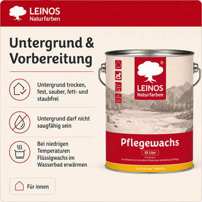 LEINOS 342 Flüssigwachs für Innen mit integrierter Grundierung 10 l