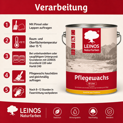 LEINOS 342 Flüssigwachs für Innen mit integrierter Grundierung 10 l