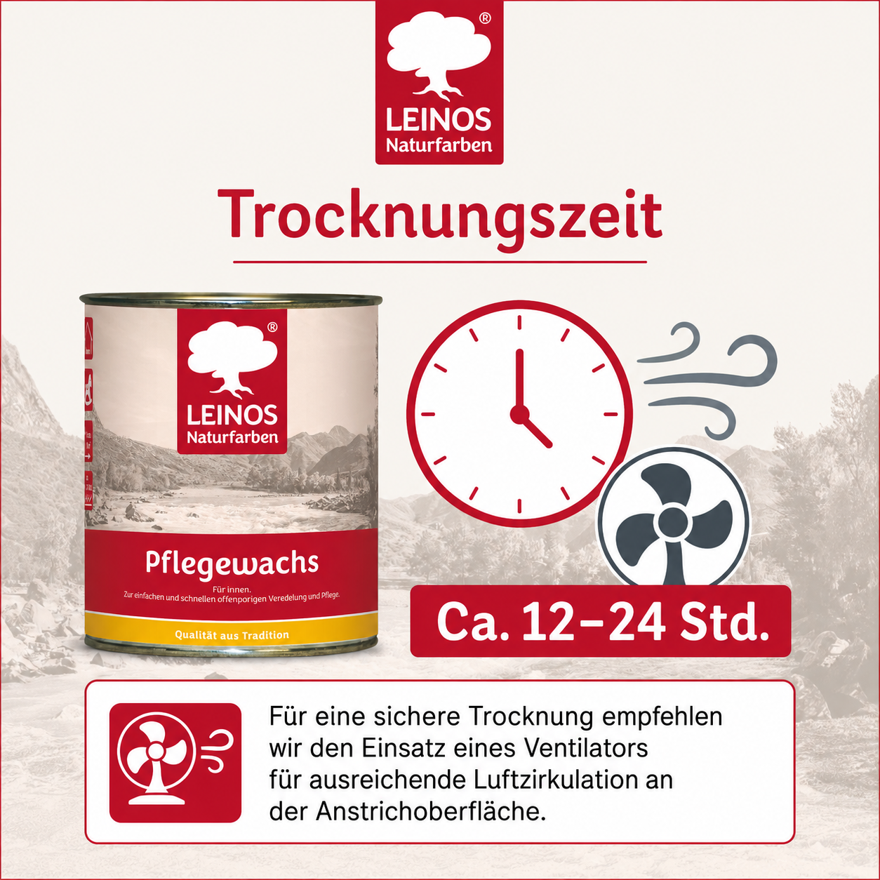 Leinos-Pflegewachs 340 | 0,75 Liter | Leicht verarbeitbares Wachsfinish | Für gewachste Flächen & wenig beanspruchte geölte Oberflächen | Auffrischung & Veredelung für Möbel, Holz & Naturmaterialien