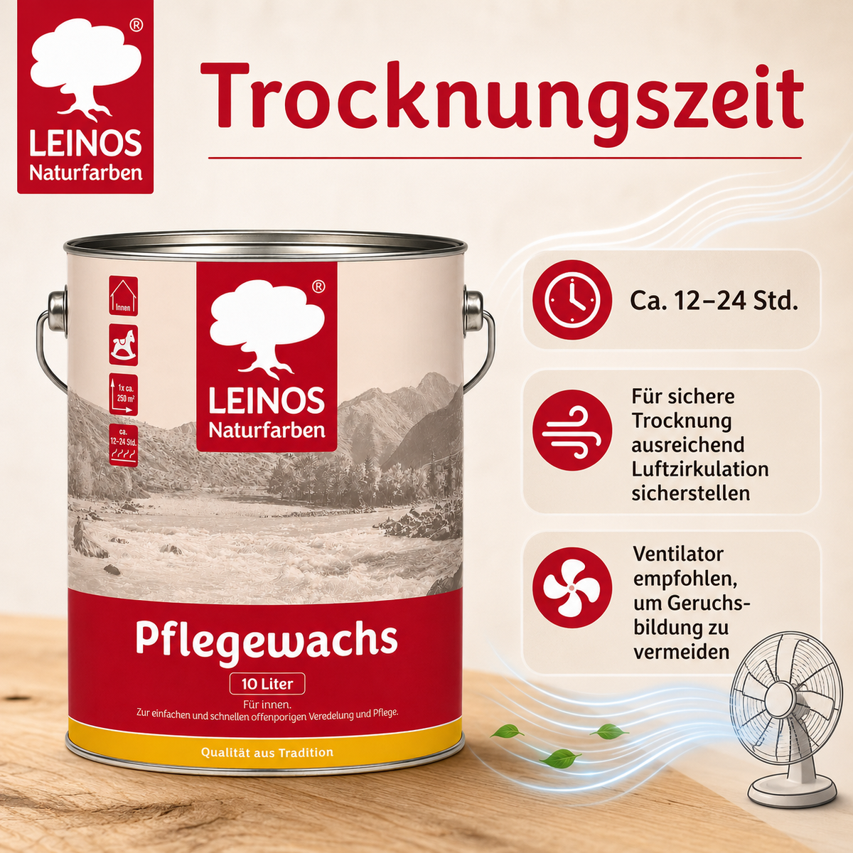 LEINOS 342 Flüssigwachs für Innen mit integrierter Grundierung 10 l