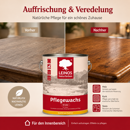 LEINOS 342 Flüssigwachs für Innen mit integrierter Grundierung 10 l