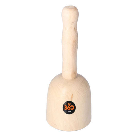 Cut360 Bildhauerklüpfel | Glockenform | 100 mm | Länge: 260 mm | Gewicht: 567 g | Weißbuche gedrechselt | Holzhammer für Schnitzarbeiten | Schnitzhammer & Klopfwerkzeug vereint zum Künstlerwerkzeug